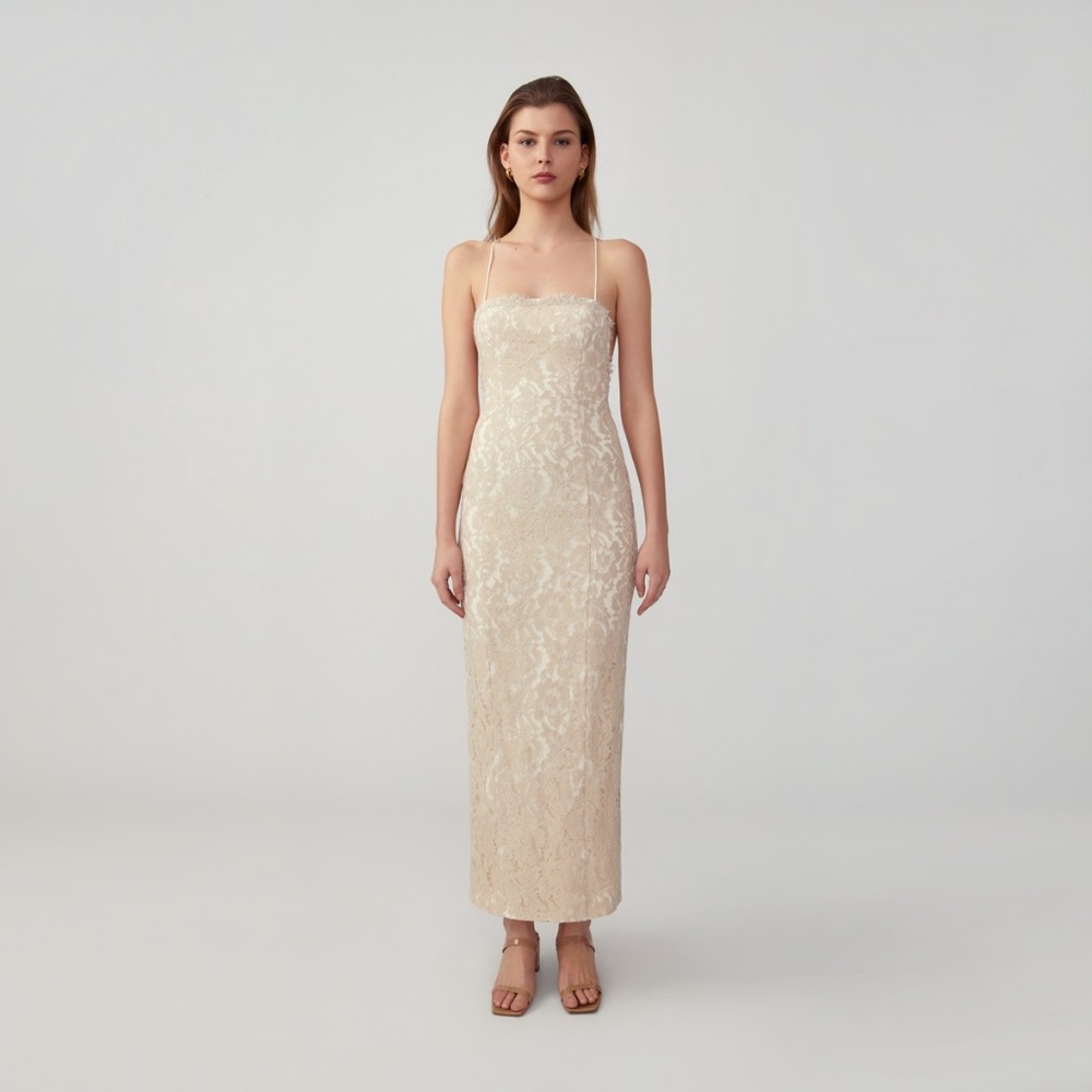 Fame and Partners Open Back Column Dress